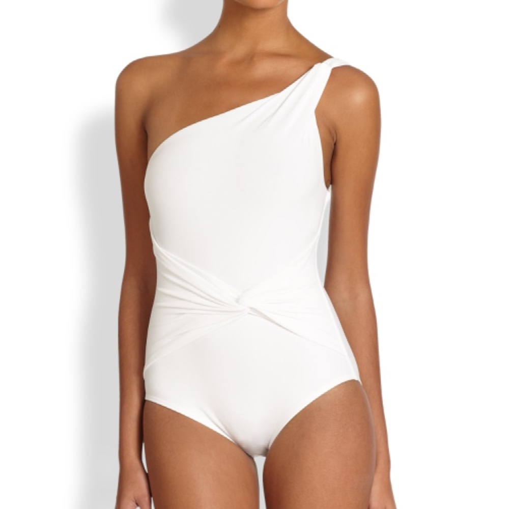 Michael Kors
White One Shoulder Twist Maillot 8